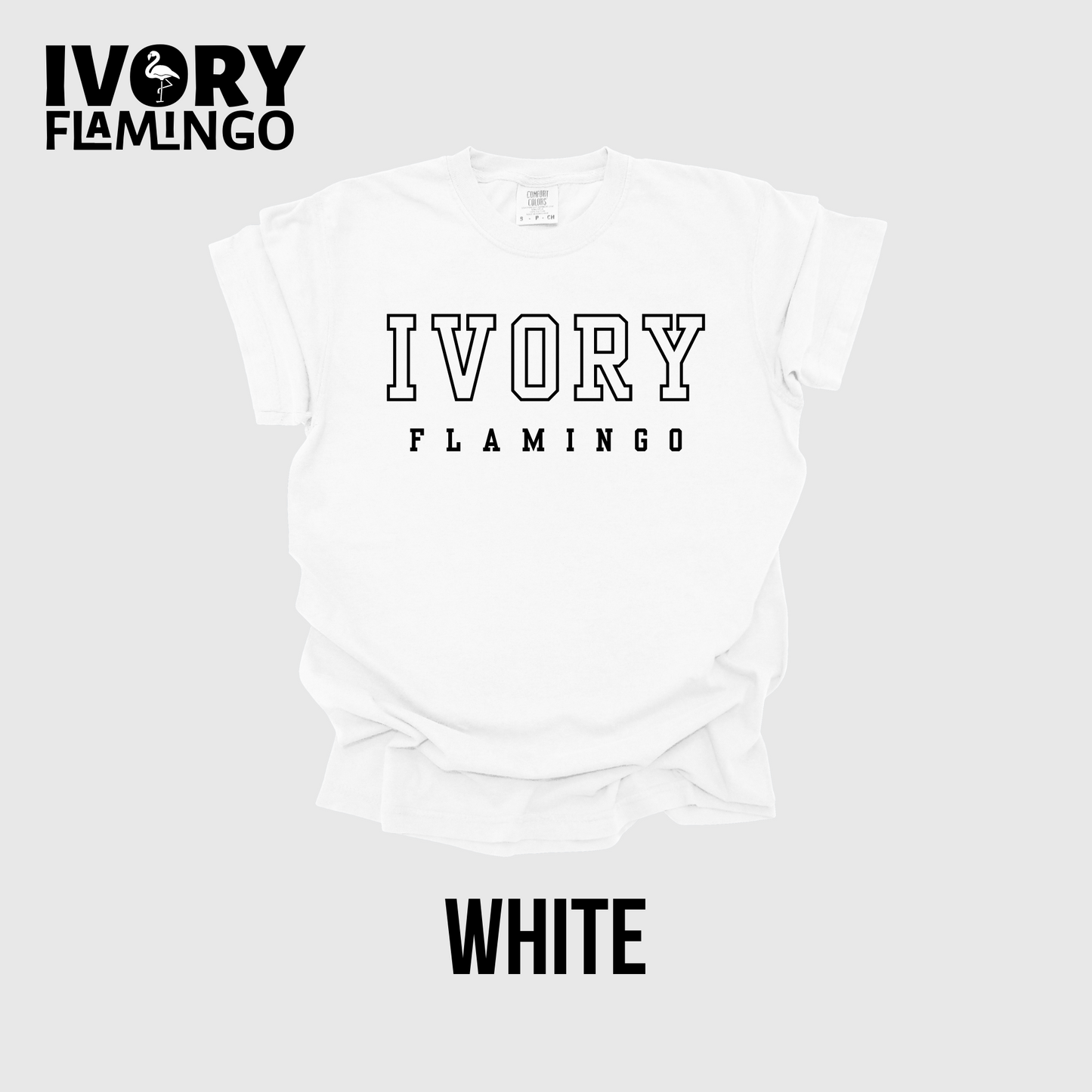 Ivory Flamingo Collegiate Logo